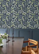 Mildred Indigo by Scott Living Botanical Trail Wallpaper- A-Street Prints 4155-72814