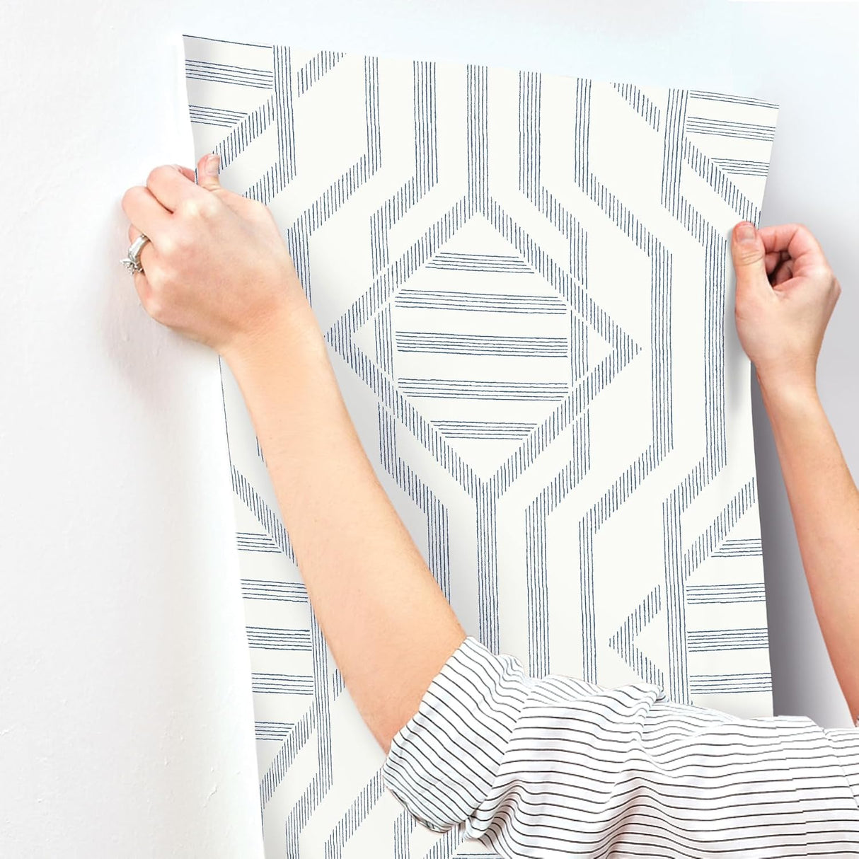Essex Dark Blue by A-Street Prints Geometric Wallpaper – A-Street Prints 4147-27403