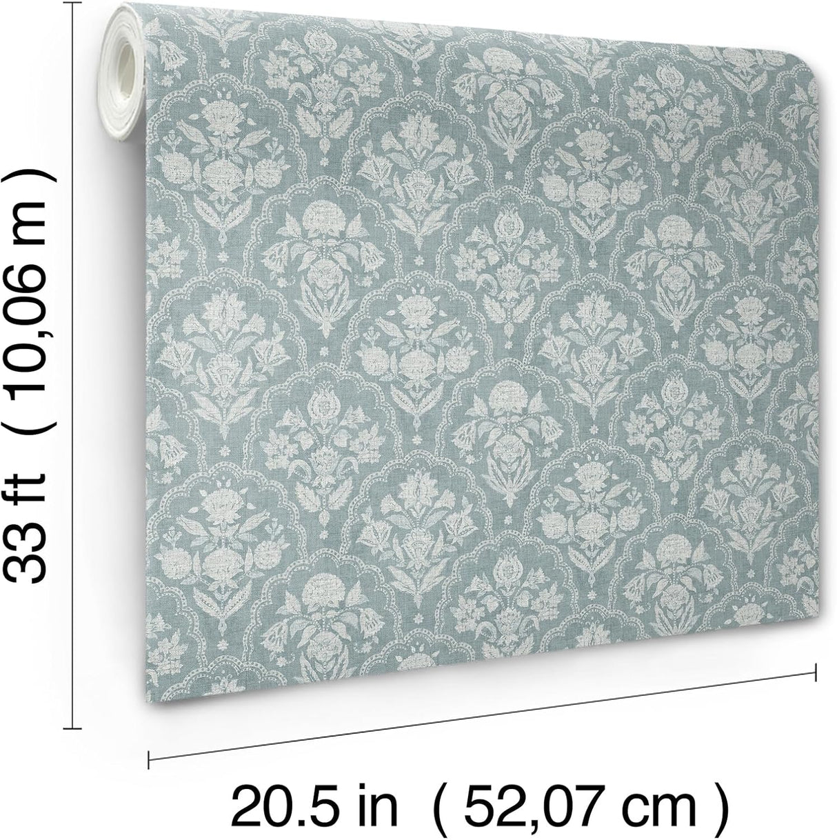 Frances Blue by Erin Gates Fishscale Wallpaper- A-Street Prints AST6351