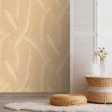 Allure Leaf Beige by Veer Decor Textured Nature Wallpaper – Veer Decor 8249-AB1