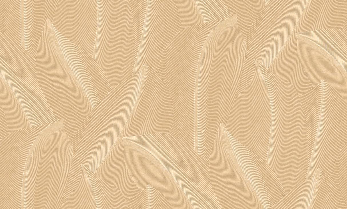 Allure Leaf Beige by Veer Decor Textured Nature Wallpaper – Veer Decor 8249-AB1