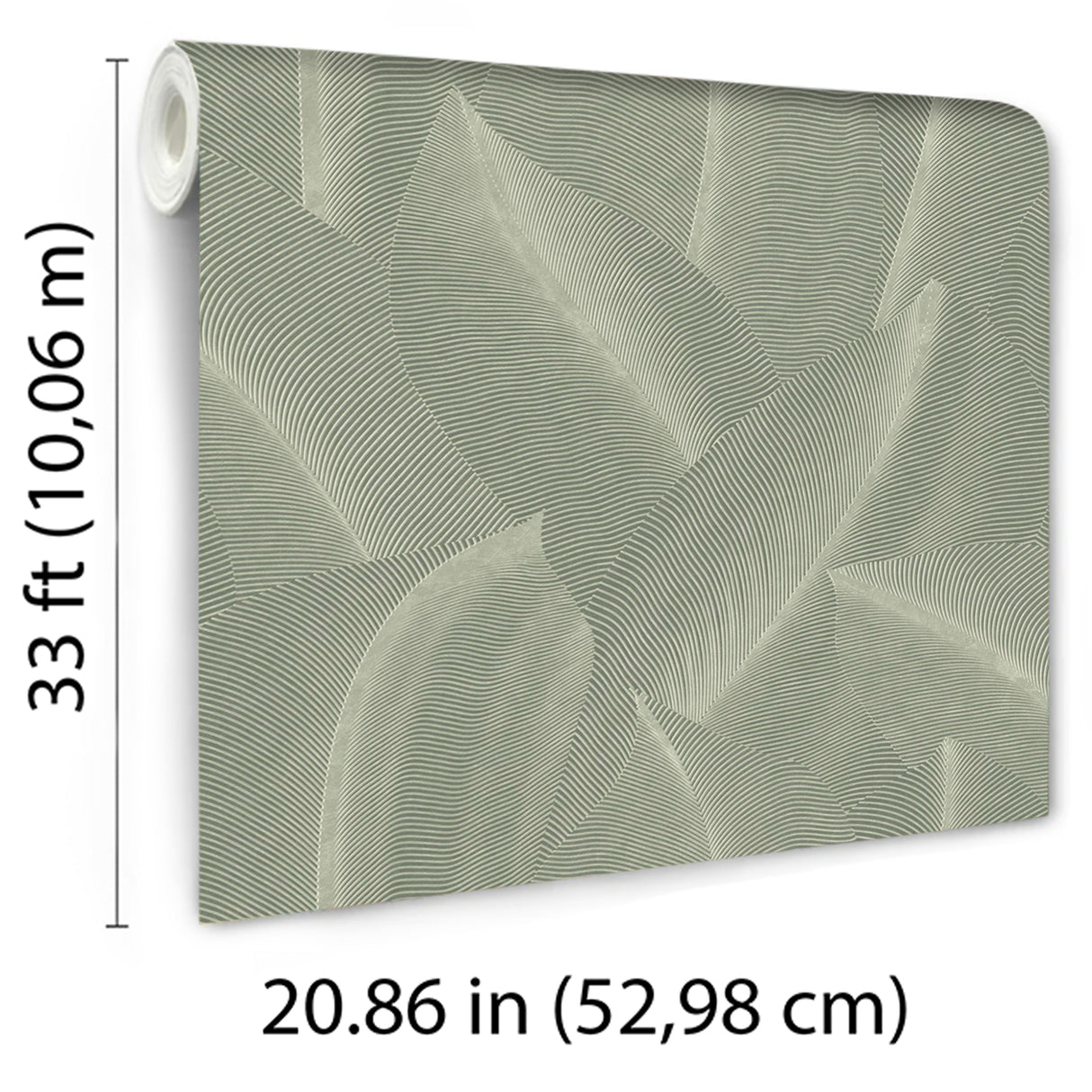 Allure Leaf Moss by Veer Decor Textured Non-Woven Unpasted Wallpaper – Veer Decor 8249-AB2