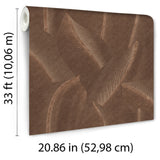 Allure Leaf Brown by — Textured Nature Wallpaper – Veer Decor 8249-AB3
