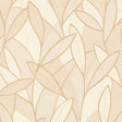 Carved Leaf Beige textured leaf pattern wallpaper roll