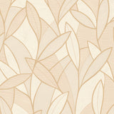Carved Leaf Beige textured leaf pattern wallpaper roll