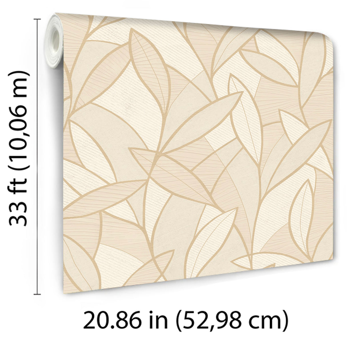 Carved Leaf Beige by Veer Decor Textured Non-Woven Wallpaper – Veer Decor 8249-AC2