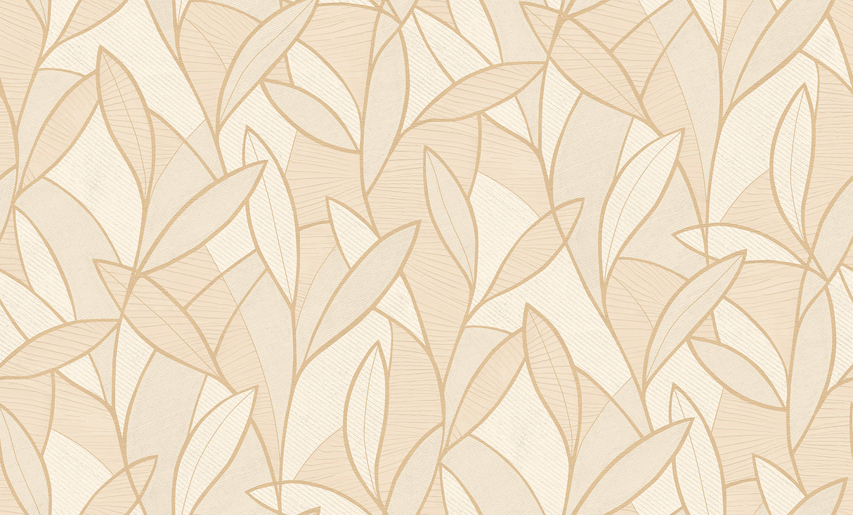 Carved Leaf Beige by Veer Decor Textured Non-Woven Wallpaper – Veer Decor 8249-AC2