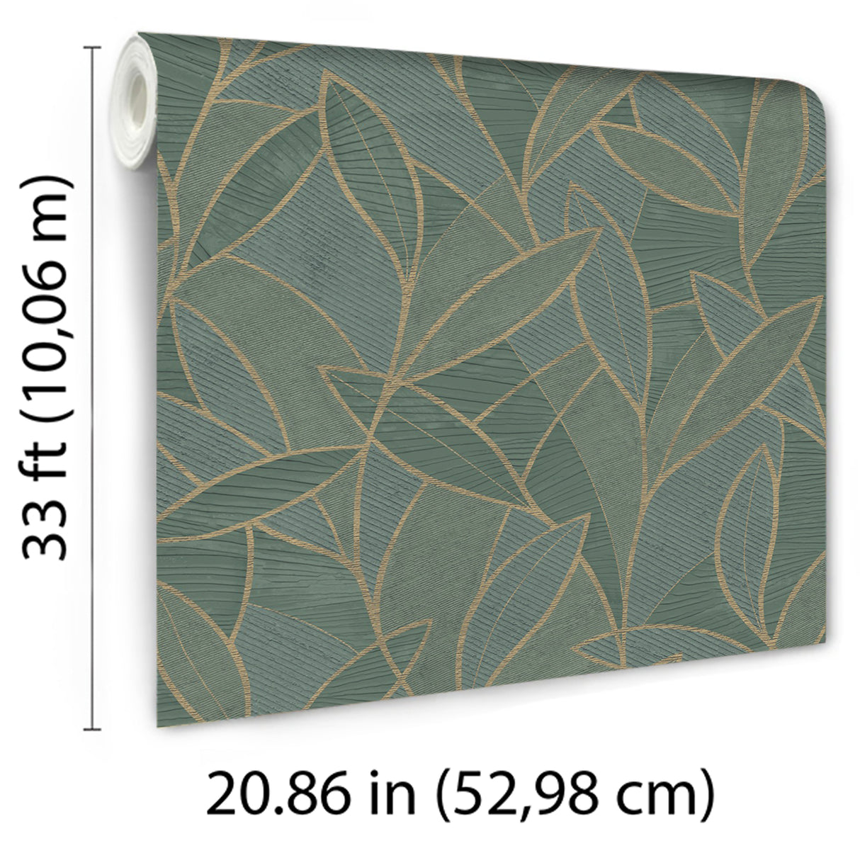 Carved Leaf Dark Moss by Veer Decor Nature Wallpaper – Veer Decor 8249-AC4