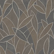 Carved Leaf Graphite embossed metallic nature wallpaper roll 8249-AC5