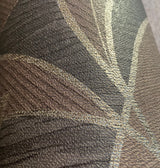 Carved Leaf Graphite by Veer Decor Embossed Metallic Nature Wallpaper – Veer Decor 8249-AC5