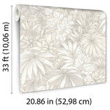Allure Jungle White by Veer Decor Tropical Wallpaper – Veer Decor 8249-AD1