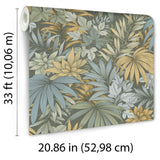 Allure Jungle Dark Moss by Veer Decor Tropical Wallpaper – Veer Decor 8249-AD3