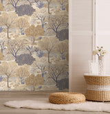 Allure Forest Beige by Veer Decor Nature Wallpaper – Veer Decor 8249-AE1
