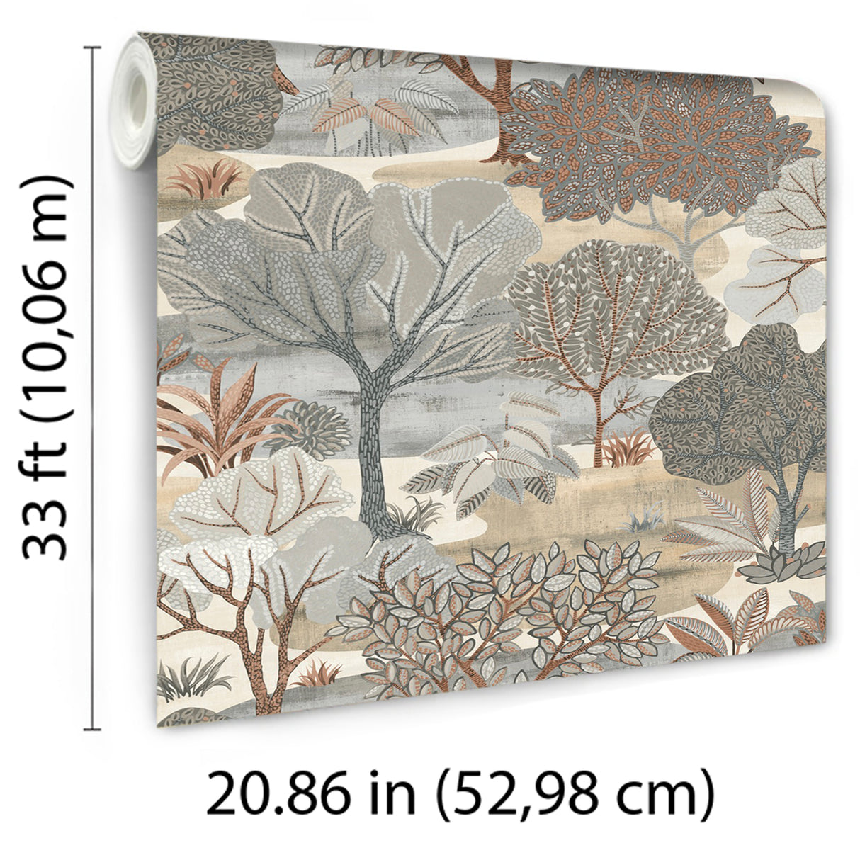 Allure Forest Taupe by Veer Decor Nature Wallpaper – Veer Decor 8249-AE2