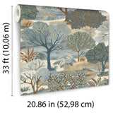 Allure Forest Blue by Veer Decor Nature Wallpaper – 8249-AE3