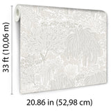Willow Whisper White by Veer Decor Nature Wallpaper – Veer Decor 8249-AF1