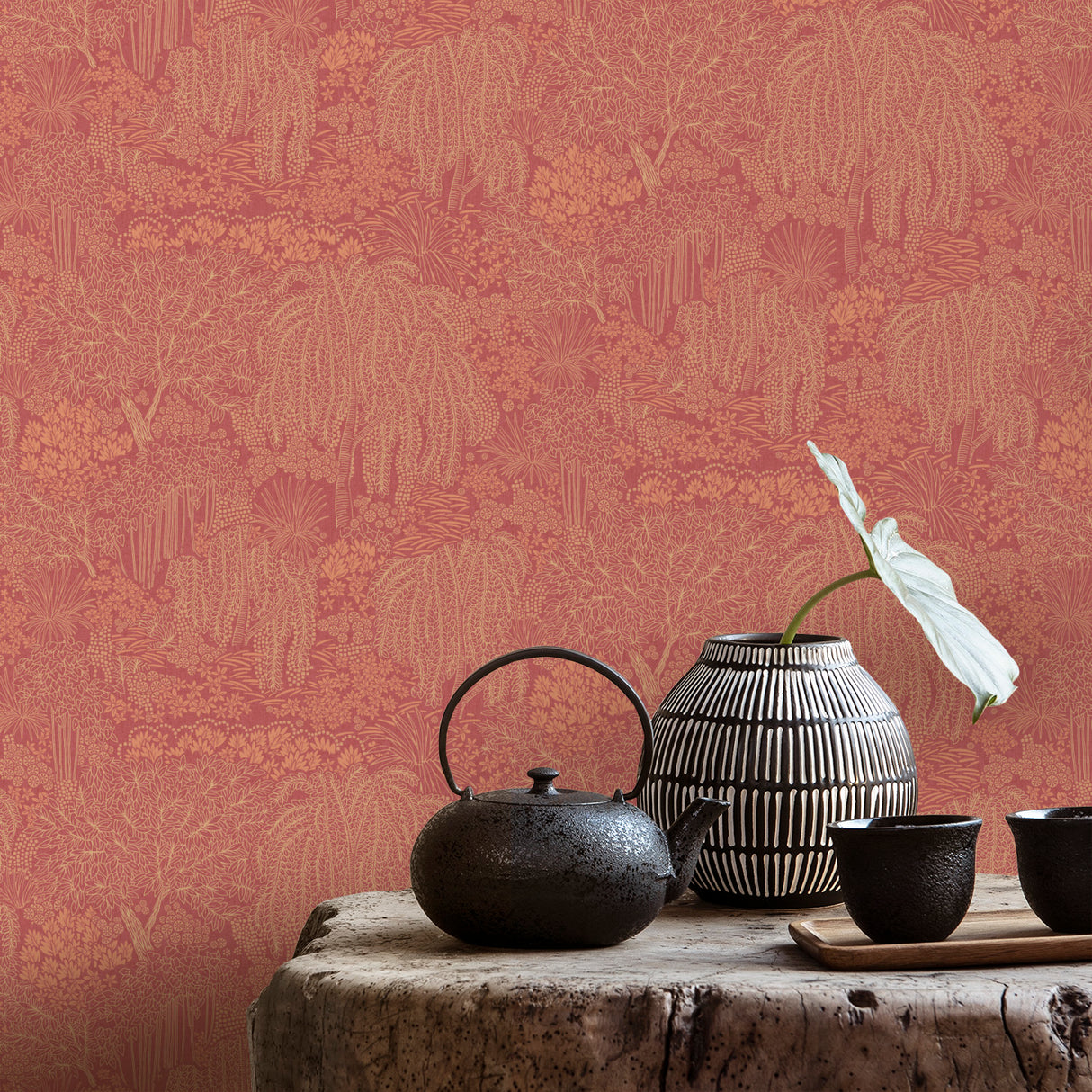 Willow Whisper Wine by Veer Decor Nature Wallpaper – 8249-AF4