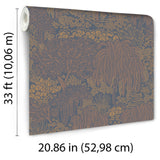 Willow Whisper Dark Blue by  Nature Wallpaper – Veer Decor 8249-AF5