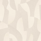 Sculpted Motion Beige abstract textured wallpaper roll and room scene