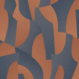 Sculpted Motion Dark Blue abstract geometric textured wallpaper roll