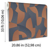 Sculpted Motion Dark Blue by Veer Decor Abstract Wallpaper – Veer Decor 8249-AG3