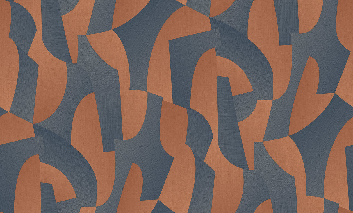 Sculpted Motion Dark Blue by Veer Decor Abstract Wallpaper – Veer Decor 8249-AG3