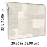 Geo Rhythm White by Veer Decor Abstract Geometric Wallpaper – Veer Decor 8249-AH1