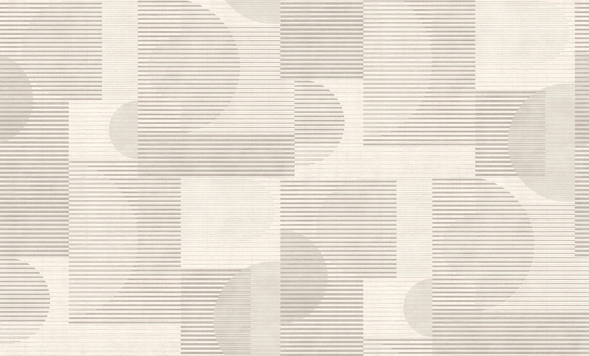 Geo Rhythm White by Veer Decor Abstract Geometric Wallpaper – Veer Decor 8249-AH1