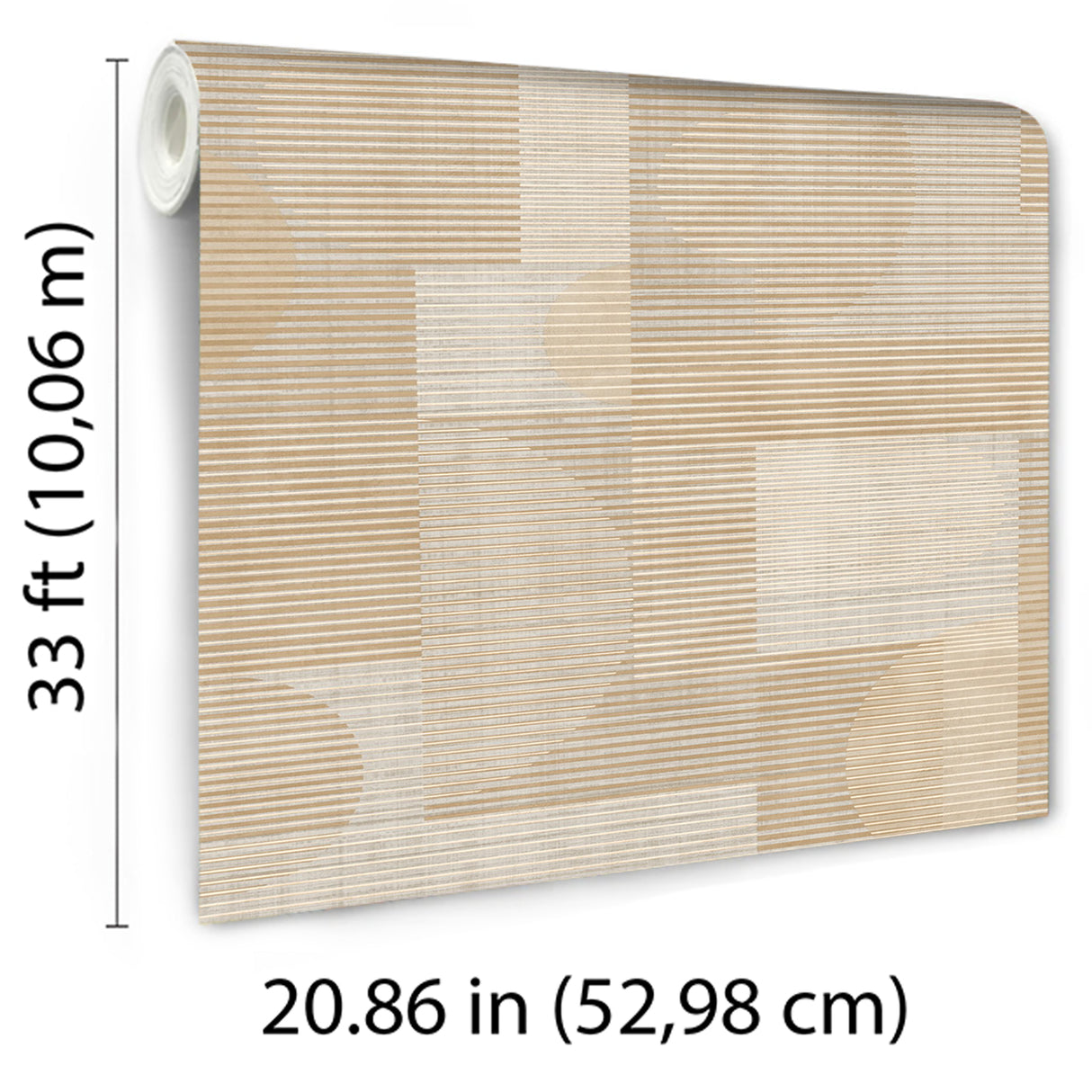 Geo Rhythm Beige by  Abstract Geometric Wallpaper – Veer Decor 8249-AH2