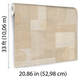 Geo Rhythm Beige by  Abstract Geometric Wallpaper – Veer Decor 8249-AH2