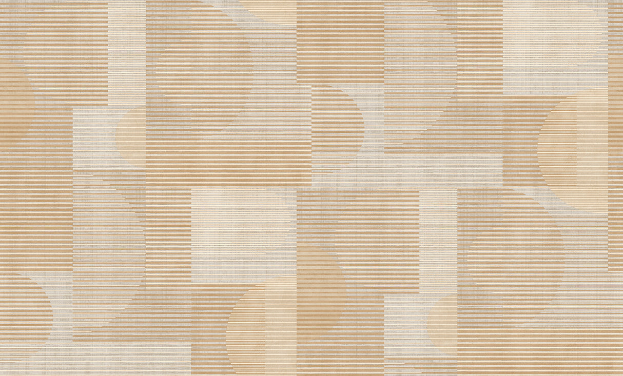 Geo Rhythm Beige by  Abstract Geometric Wallpaper – Veer Decor 8249-AH2