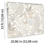 Allure Foliage White by Veer Decor Botanical Wallpaper – Veer Decor 8249-AI1