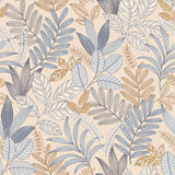 Allure Foliage Beige botanical textured wallpaper roll by Veer Decor