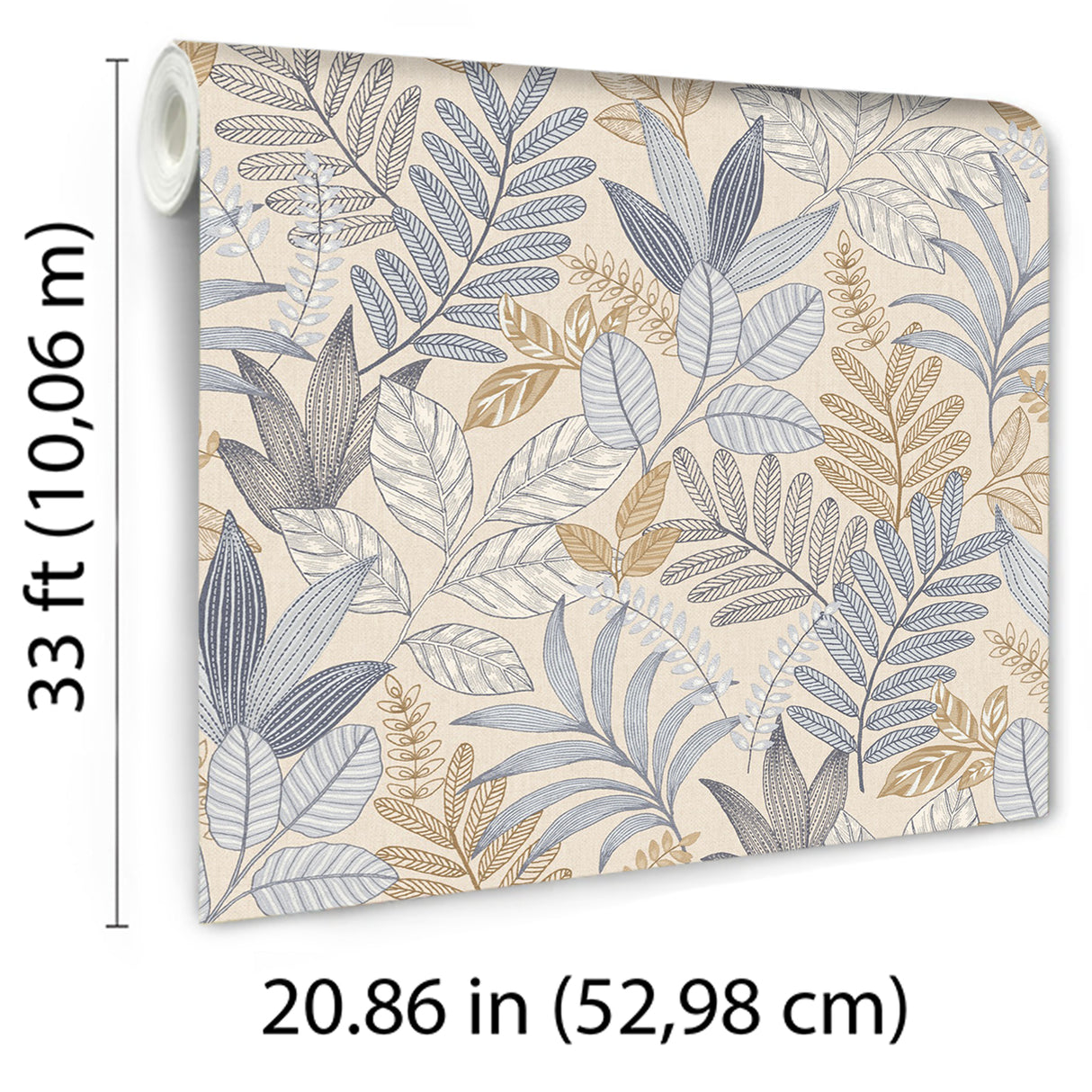 Allure Foliage Beige by Veer Decor Nature Wallpaper – Veer Decor 8249-AI2