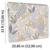Allure Foliage Beige by Veer Decor Nature Wallpaper – Veer Decor 8249-AI2