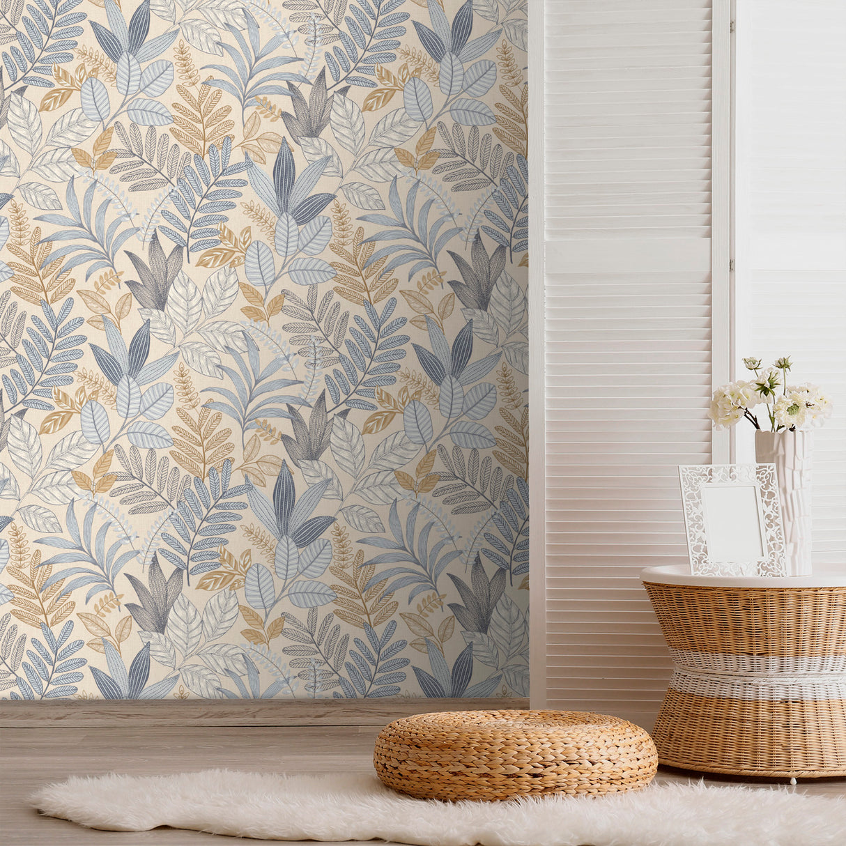 Allure Foliage Beige by Veer Decor Nature Wallpaper – Veer Decor 8249-AI2