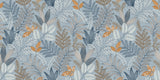 Allure Foliage Blue by  Whimsical Botanical Wallpaper – Veer Decor 8249-AI4