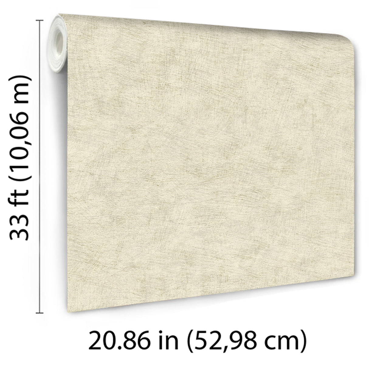 Pampas Plain Brushed Texture Ivory by Veer Decor Textured Wallpaper – 8250-AA2
