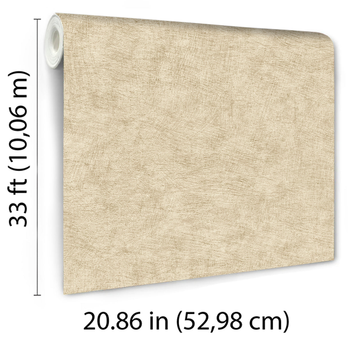 Pampas Plain Brushed Texture Warm Beige by Veer Decor Textured Non-Woven Wallpaper – Veer Decor 8250-AA5