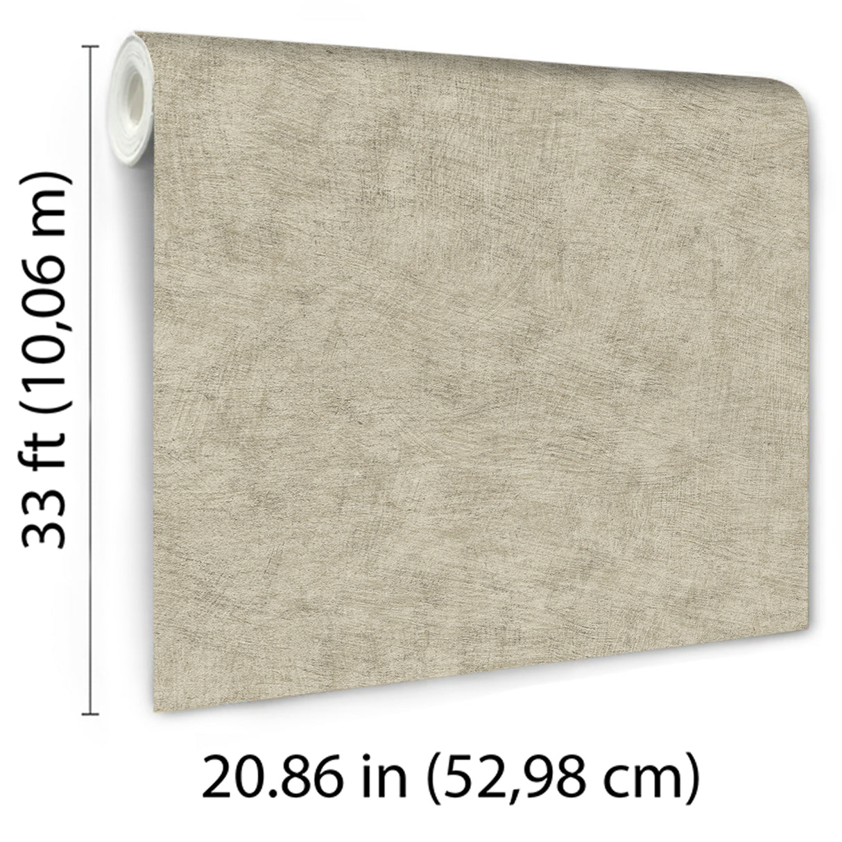 Pampas Plain Brushed Texture Taupe by Veer Decor Textured Wallpaper – 8250-AA7