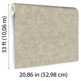 Pampas Plain Brushed Texture Taupe by Veer Decor Textured Wallpaper – 8250-AA7