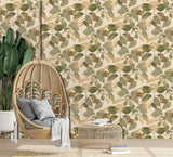 Castanum Bloom Cream Green by Veer Decor Floral Wallpaper – 8250-AC1