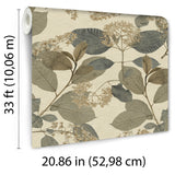 Castanum Bloom Blue Beige by Veer Decor Floral Wallpaper – Veer Decor 8250-AC3