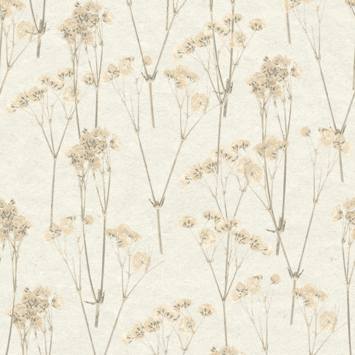 Spry Flower Cream floral non-woven wallpaper roll by Veer Decor, 20.86 in x 33 ft