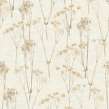 Spry Flower Cream floral non-woven wallpaper roll by Veer Decor, 20.86 in x 33 ft