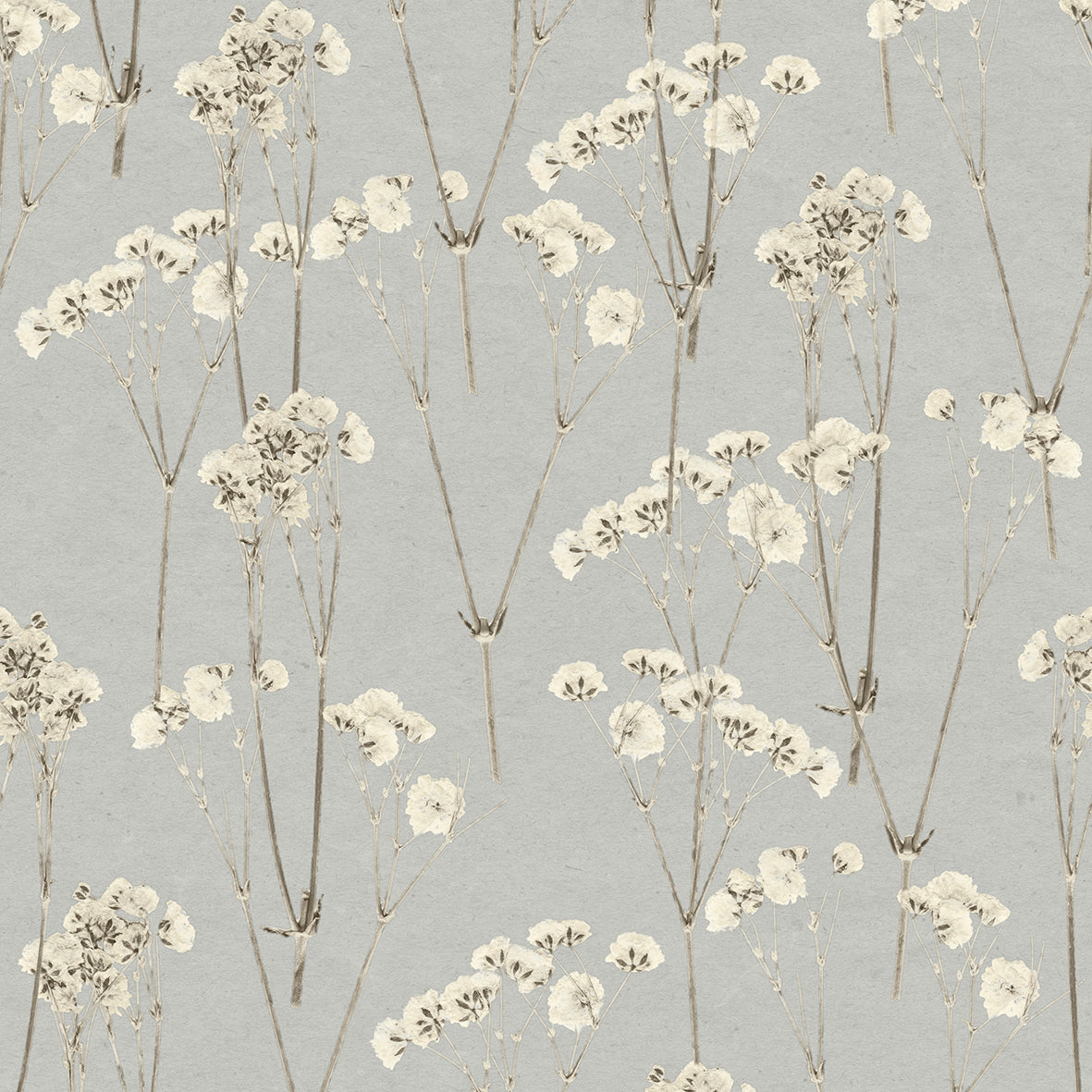 Spry Flower Cashmere Blue Floral Wallpaper roll and pattern