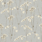 Spry Flower Cashmere Blue Floral Wallpaper roll and pattern