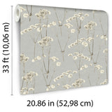 Spry Flower Cashmere Blue by Veer Decor Floral Wallpaper – Veer Decor 8250-AD2