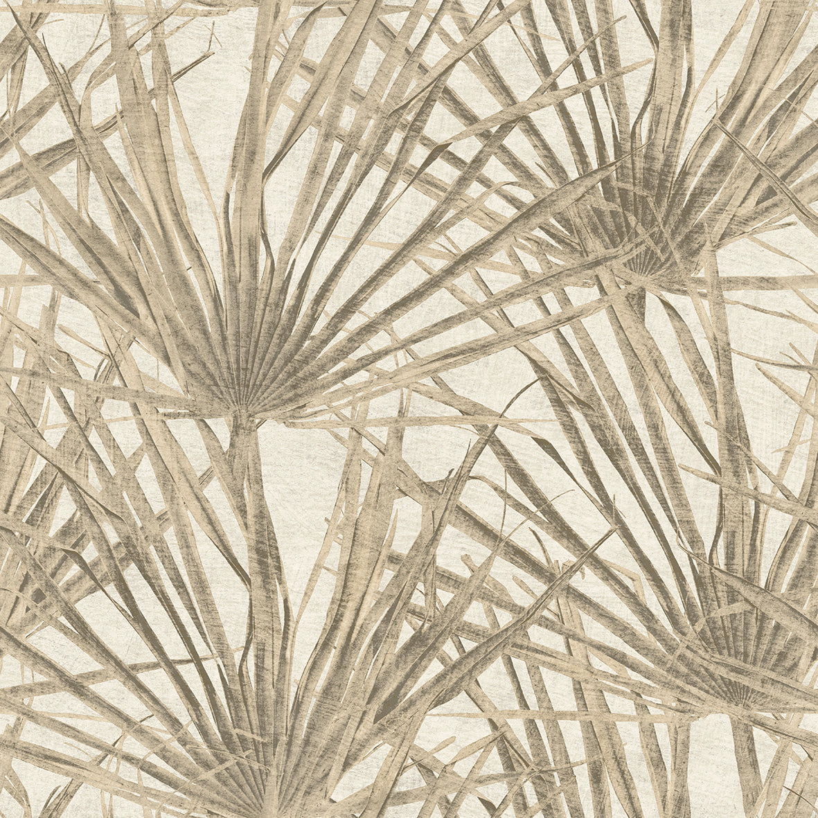 Palm Cream textured tropical palm frond wallpaper roll 20.86 in x 33 ft