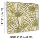 Palm Dusty Yellow by Veer Decor Tropical Wallpaper – Veer Decor 8250-AF2